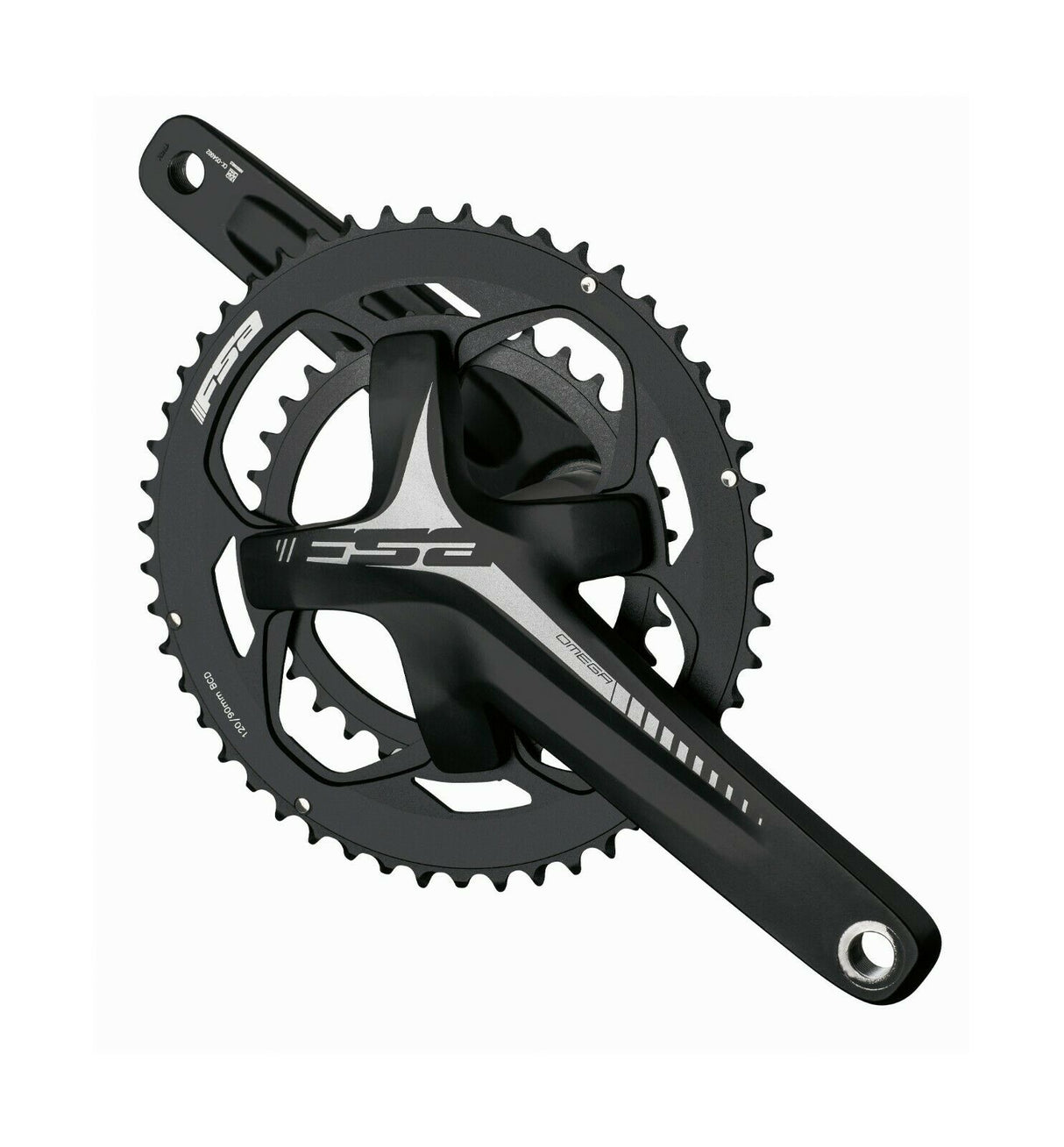 FSA Omega CK 2 x 11 Adventure Gravel Chainset - 48/32T - Black - 175mm Arm - Sportandleisure.com (6967889100954)
