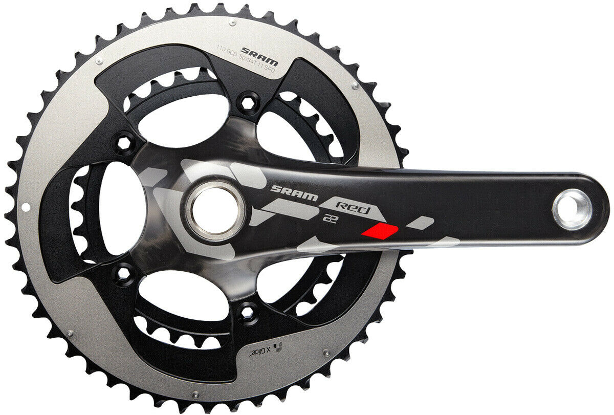 SRAM Red 22 Crankset - 53/39t - 177.5mm Arm - GXP - 00.6118.106.005 - Sportandleisure.com (6968014700698)