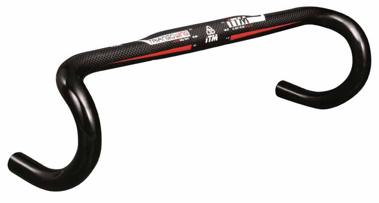 ITM Triango Wing Road Handlebar - 38cm - 31.8mm - Black - Sportandleisure.com