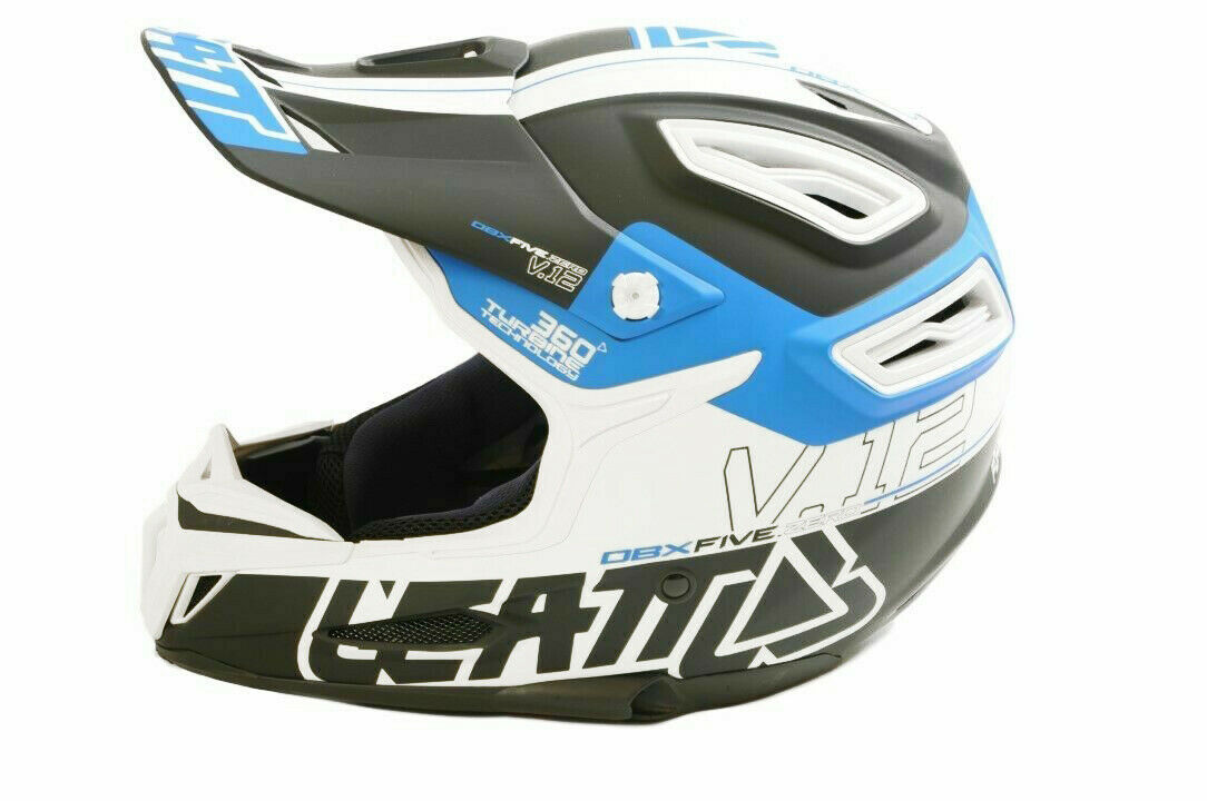 Leatt DBX 5.0 Full Face Enduro Helmet XL 61-62cm Black, Blue & White (RRP: £280) - Sportandleisure.com (6968032886938)