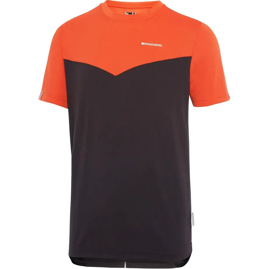 Madison Stellar Men's Short Sleeve Cycling Jersey - XL - Chilli Red / Phantom - Sportandleisure.com