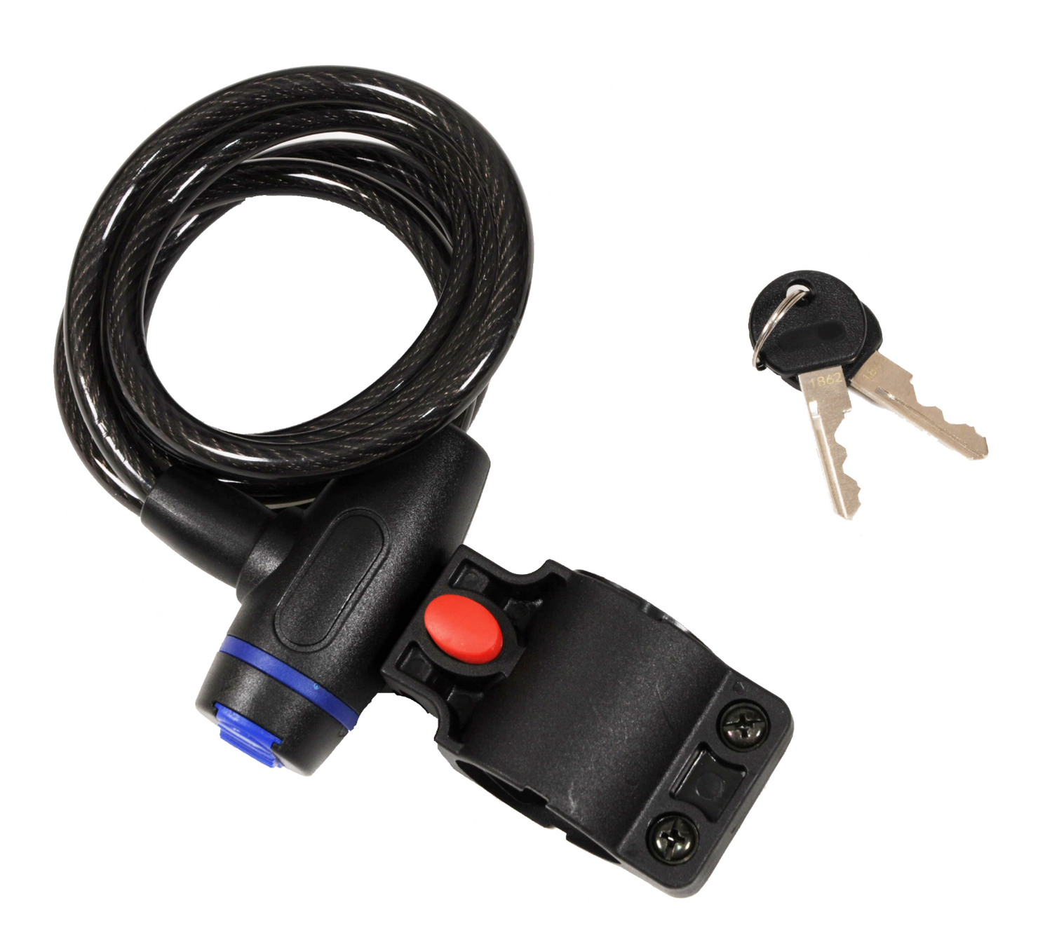Twice High Security Cable Bike Lock - 8mm x 1.5m - 2 Keys - Black - Sportandleisure.com (6967985766554)