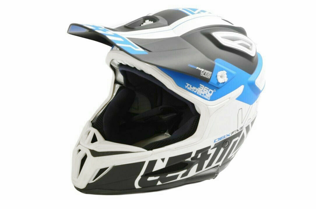 Leatt DBX 5.0 Full Face Enduro Helmet XL 61-62cm Black, Blue & White (RRP: £280) - Sportandleisure.com (6968032886938)