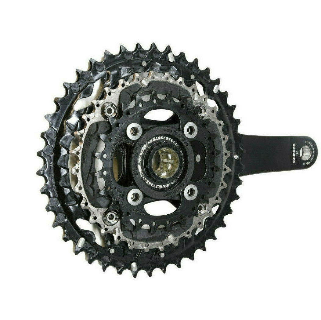 Shimano SG-X M522 Octalink 10 Speed Triple Chainset 24 / 32 / 42T- 170mm - Black - Sportandleisure.com (6968127127706)