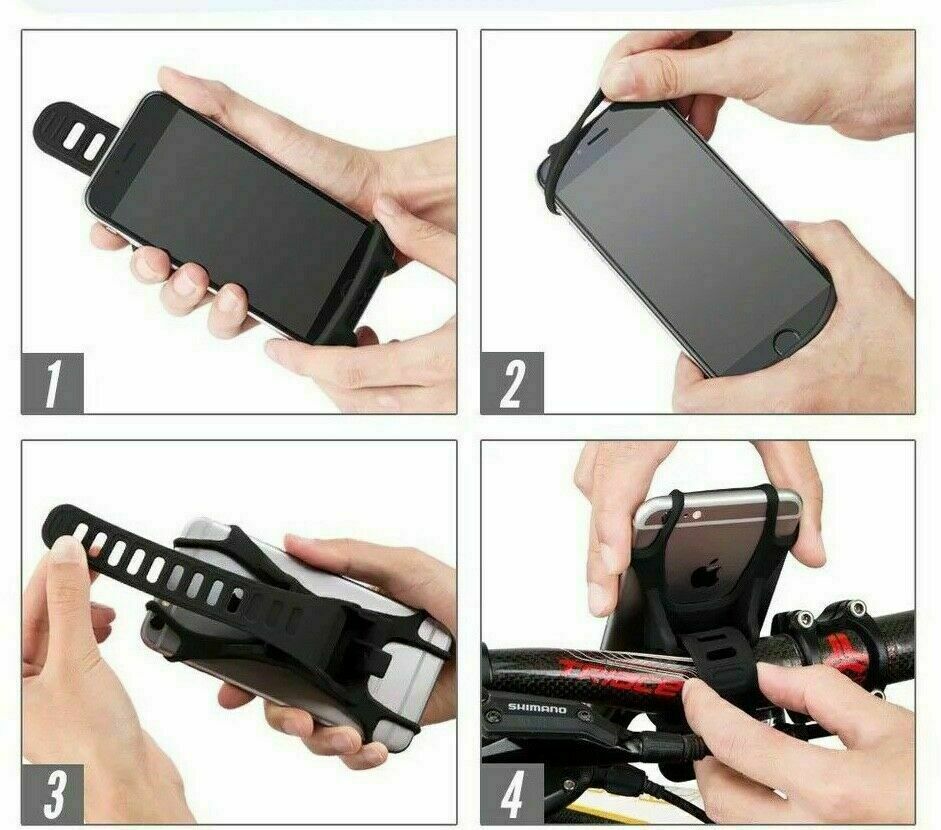 Silicone Phone Holder For Bikes / Motorbikes / Pushchairs - iPhone / Samsung - Sportandleisure.com (6968170053786)
