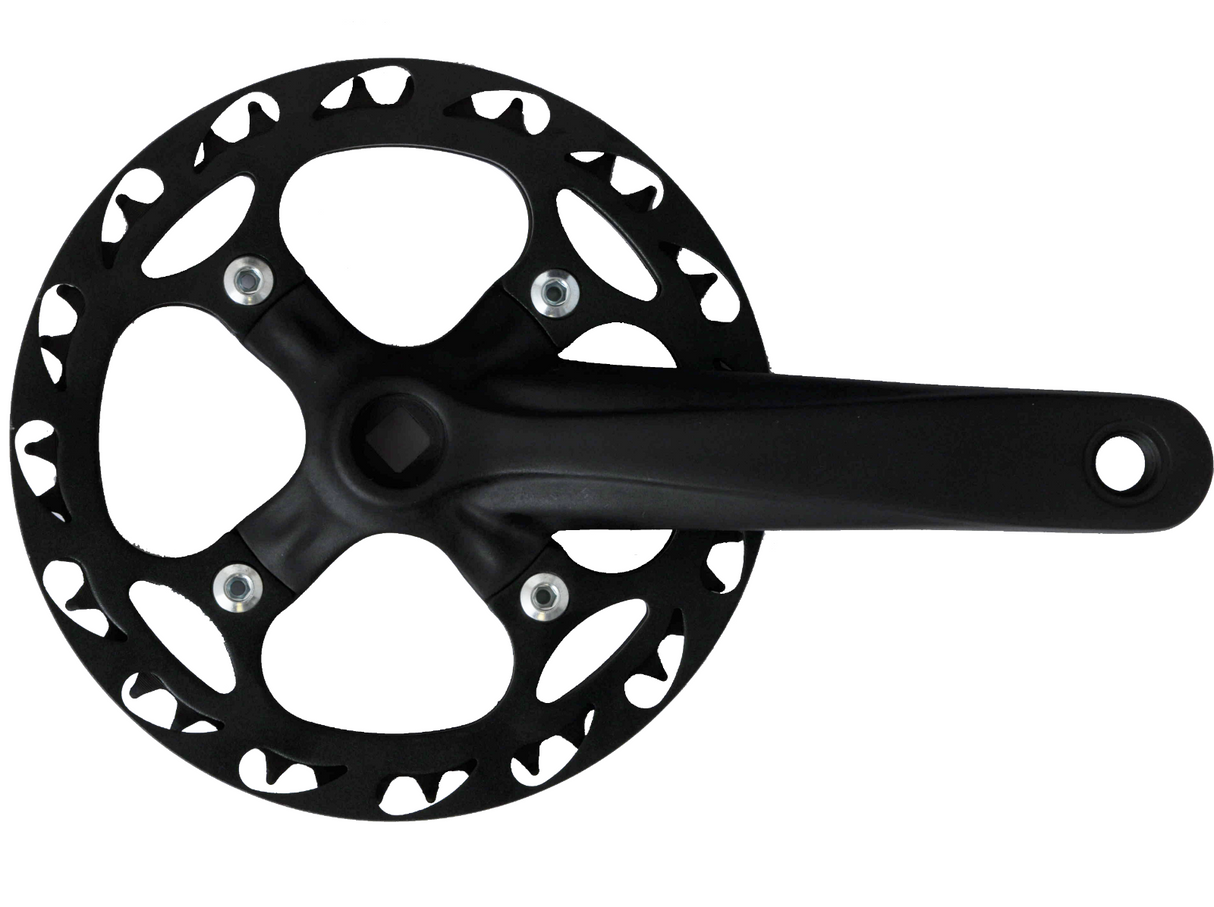 Alloy Bicycle Chainset - 44T x 170mm - Black - For Fixie / Folding / Trekking - Sportandleisure.com (6968088035482)