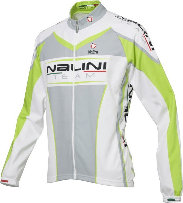 Nalini Stresa Long Sleeve Cycling Jersey - Italian Made - White / Green - £85 - Sportandleisure.com (6968111104154)