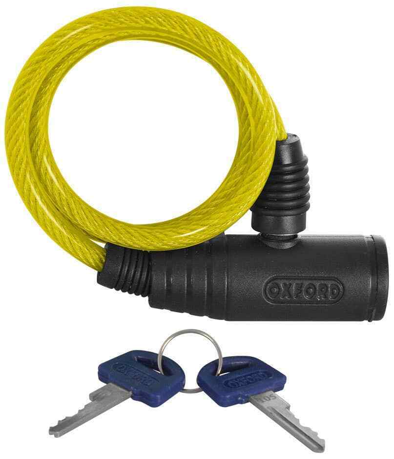 Oxford Bumper Cable Lock - 60cm x 6mm - Yellow - 2 Keys - Buy 3 get 2 Free! - Sportandleisure.com (6968072634522)