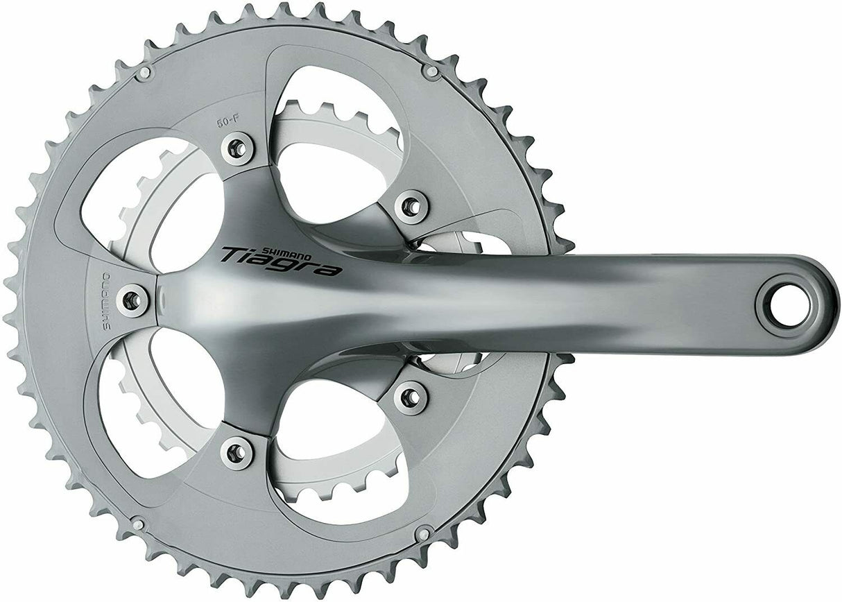 Shimano Tiagra FC-4650 50 / 34 Tooth Compact 10 Speed Chainset - 175mm - Silver - Sportandleisure.com (6968048779418)