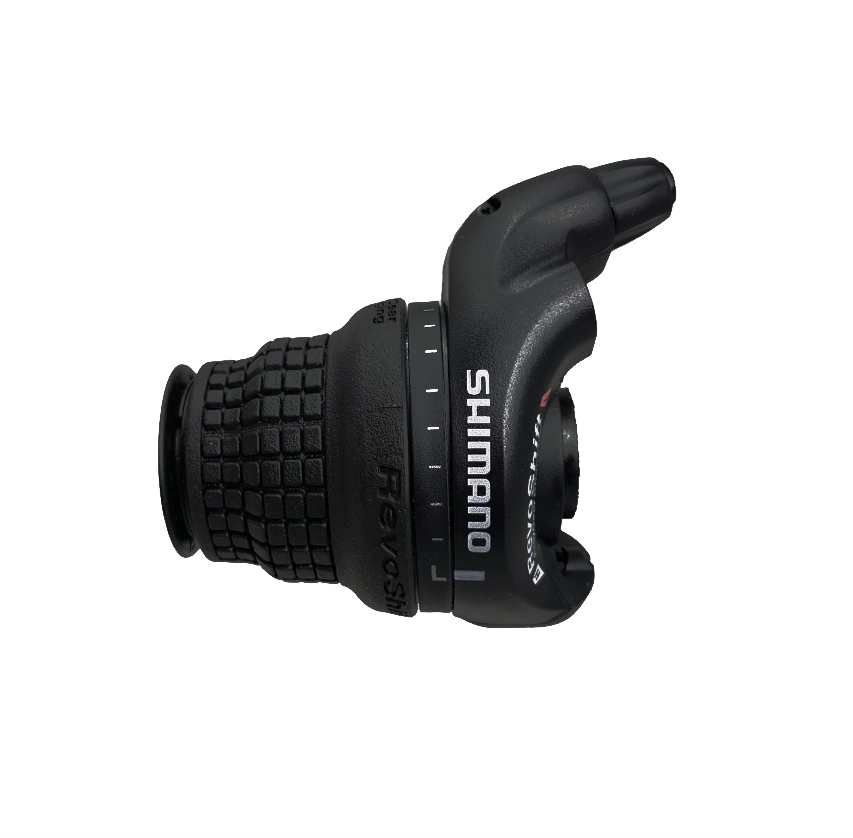 Shimano RS31 Grip Shift Gear Shifter Set - 5 x 3 - Including Gear Wire - Silver - Sportandleisure.com
