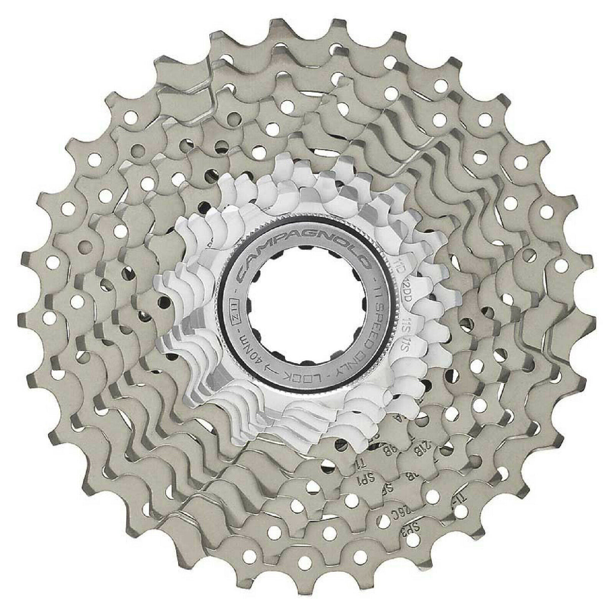 Campagnolo Super Record 11 Speed Ultra-Shift Cassette - 11/27T - Silver - Sportandleisure.com (6967895425178)