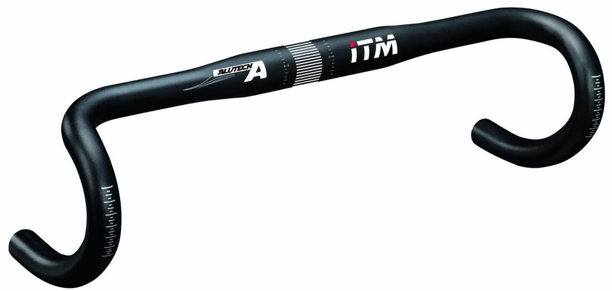 ITM AluTech 7075 Alloy Road Handlebar - 420mm - Black - Sportandleisure.com