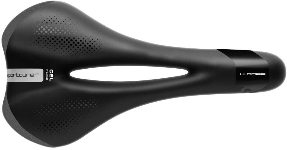 Sporttourer X-Race Gel Flow MTB Saddle - Matt Black - Sportandleisure.com