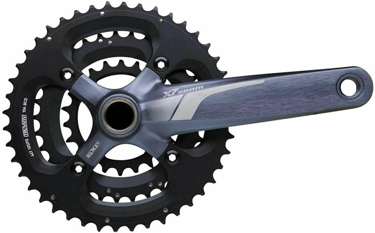 SRAM X7 3 x 10 Speed Chainset - GXP - 44-33-22T - Storm Grey - Sportandleisure.com (6968003428506)