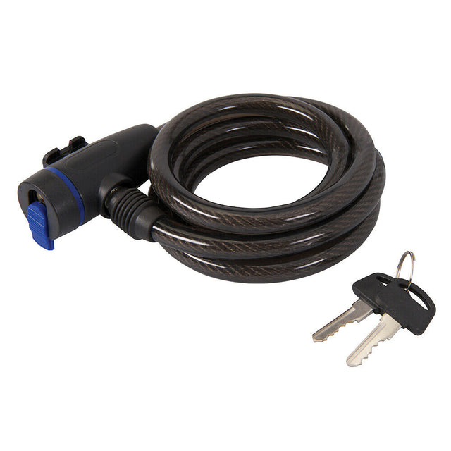 Twice High Security Cable Bike Lock - 8mm x 1.5m - 2 Keys - Black - Sportandleisure.com (6967985766554)