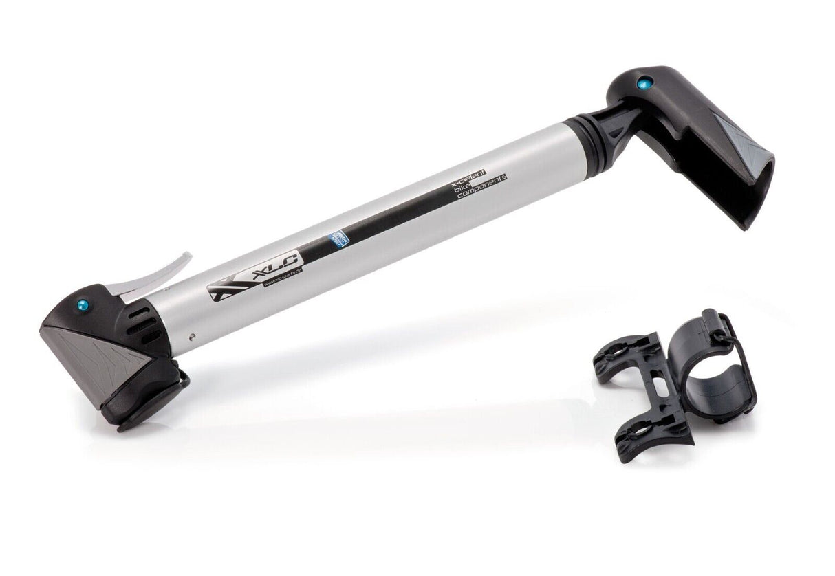 XLC PU-M01 Alpha Dual Head Mini Pump - Silver - Sportandleisure.com