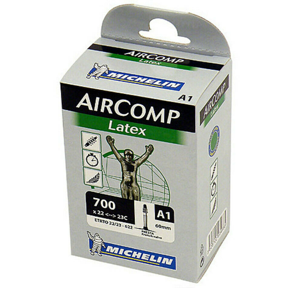 Michelin Air Comp Latex Road Inner Tube - 700 x 22 - 23c - 40mm or 60mm Valve - Sportandleisure.com (6968030265498)