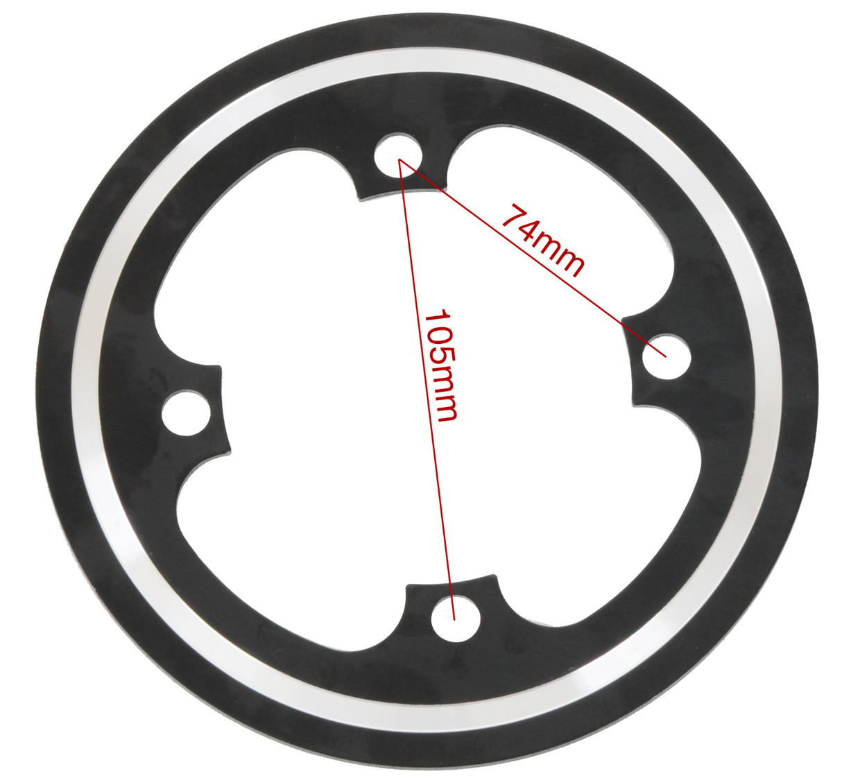 Bosch E-Bike 38T Chain Guard / Chain Wheel Protector - CNC Alloy - Black/Silver - Sportandleisure.com (6968088920218)