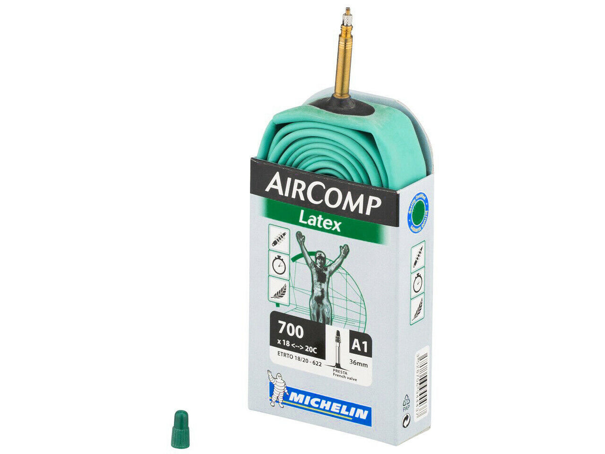 Michelin Air Comp Latex Road Inner Tube - 700 x 22 - 23c - 40mm or 60mm Valve - Sportandleisure.com (6968030265498)