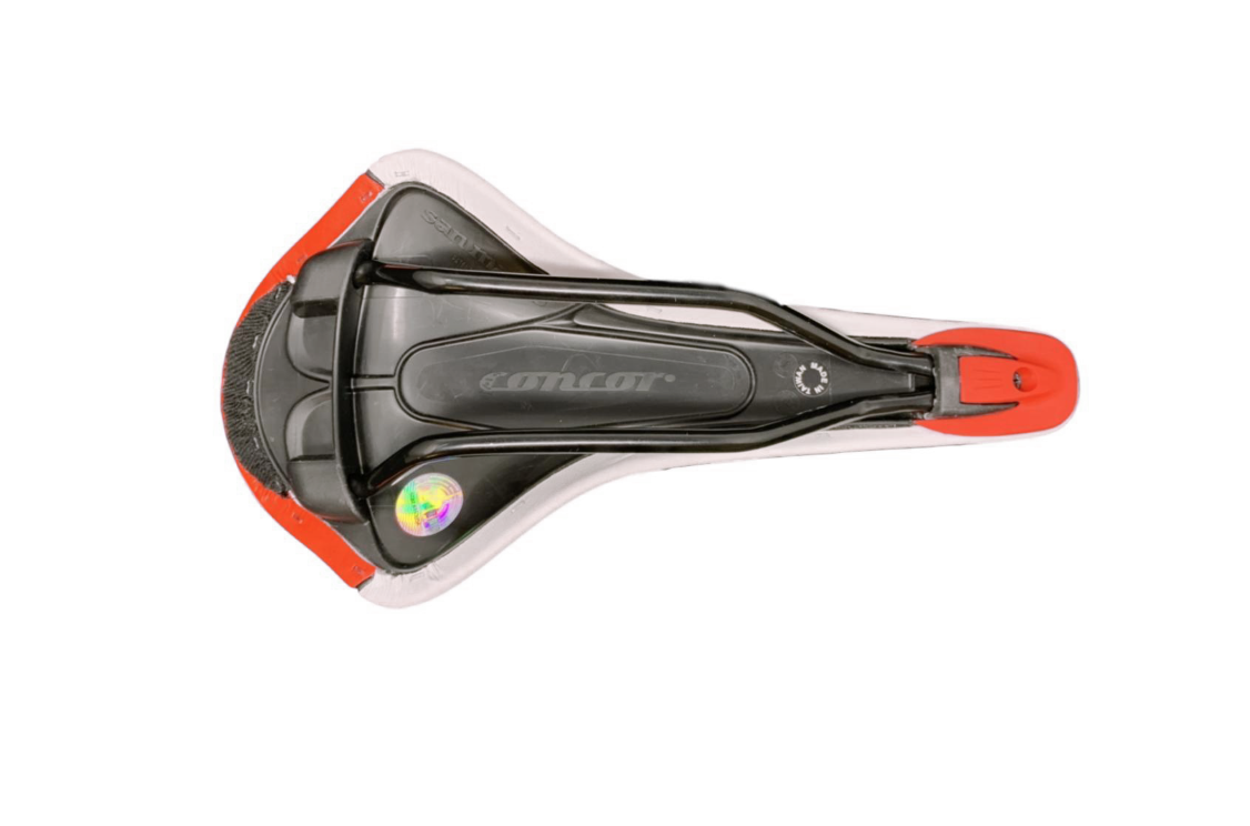 Selle San Marco Concor Lightweight Racing / Road Saddle - Red & White - Sportandleisure.com (6968000807066)