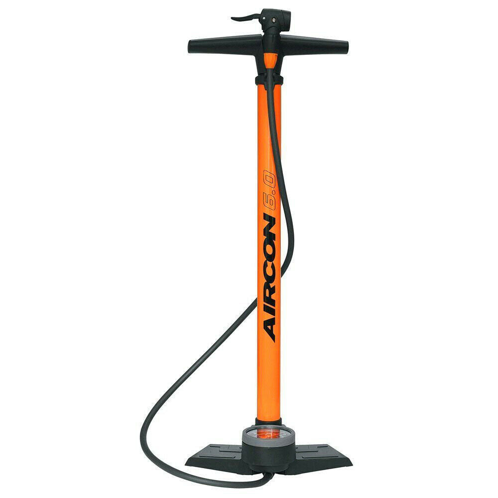 SKS Aircon 6.0 Multi Valve Head Floor Pump - Orange - Sportandleisure.com (6968154882202)