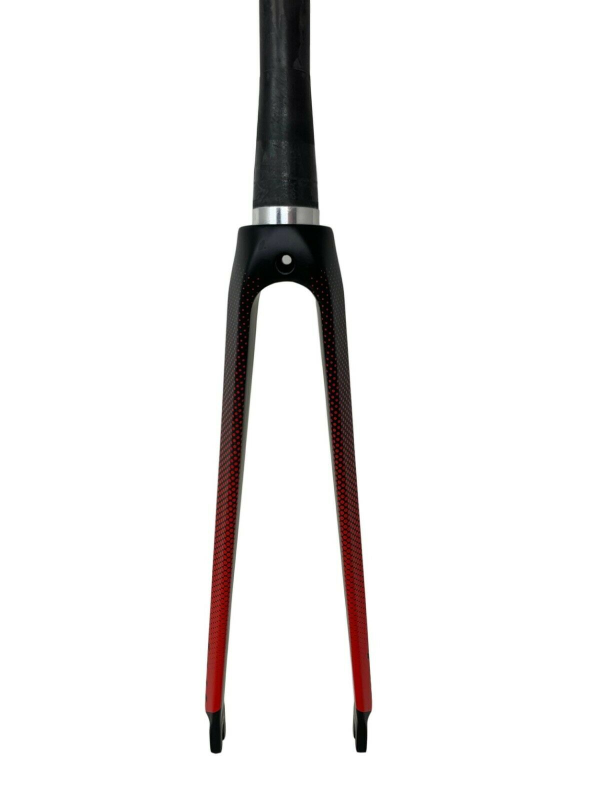 Tropix Carbon Road Bike Fork - 700c - Carbon Steerer - Black & Red - 1.5-1.1/8" - Sportandleisure.com (6967884382362)