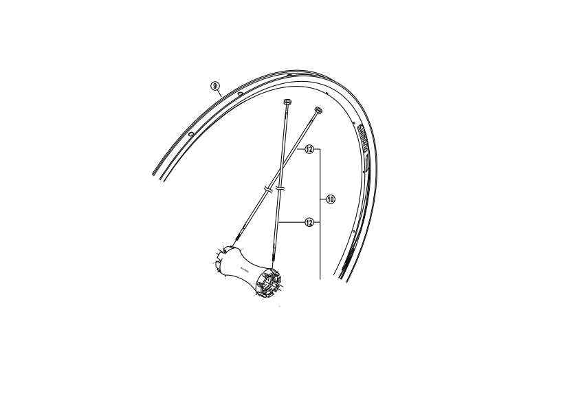 Shimano WH-R550 Front Spoke - 286mm - Black - Sportandleisure.com