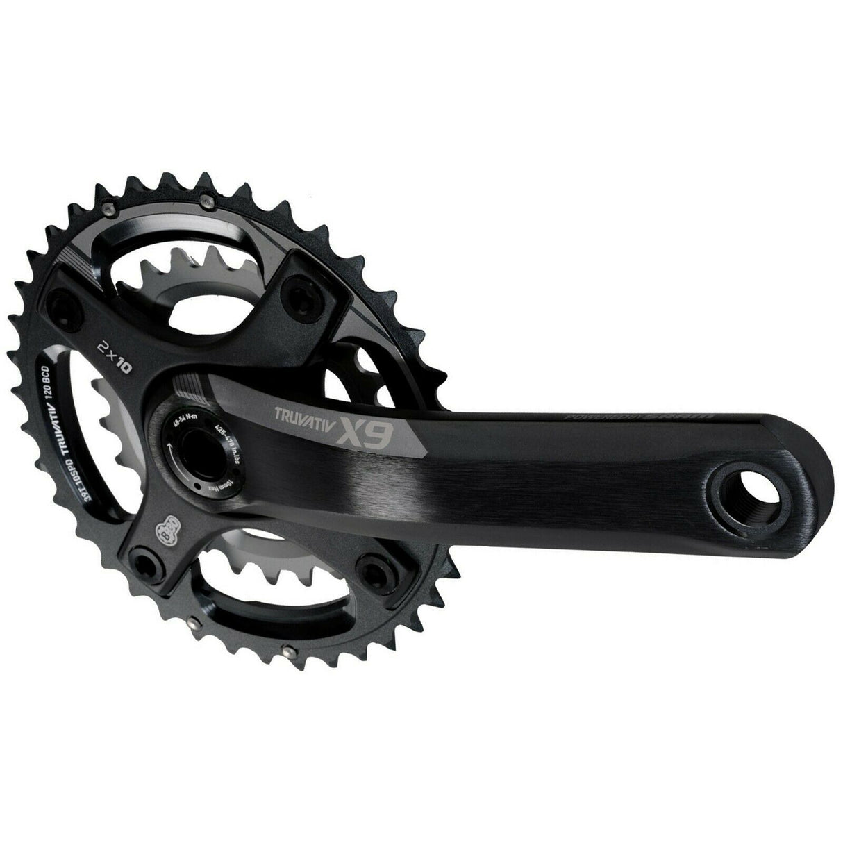Truvativ X9 2 x 10 Speed Chainset - 38/24t - BB30 - Black - Sportandleisure.com (6968003723418)
