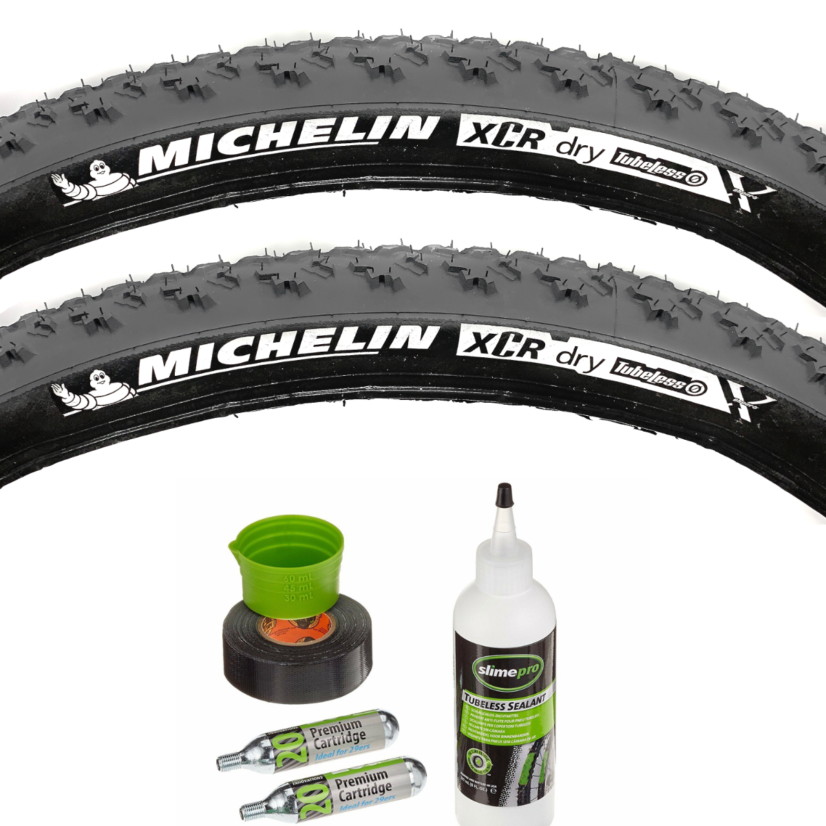 Michelin XCR Dry Tubeless Tyre With Tubeless Tyre Kit 26 x 2.00 S