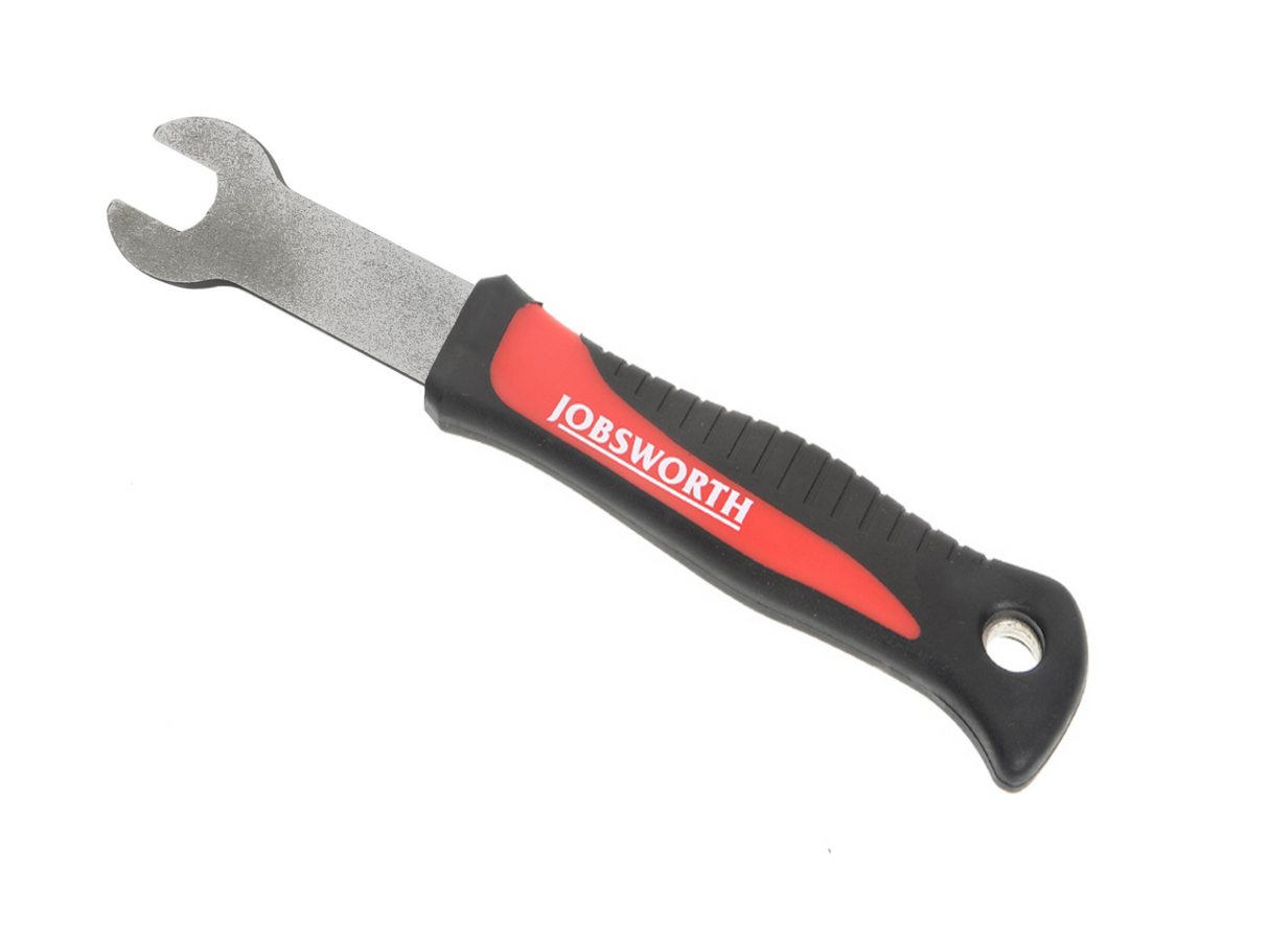 Jobsworth 15mm Soft Grip Pedal Spanner - Red/Black - Sportandleisure.com (6968102551706)