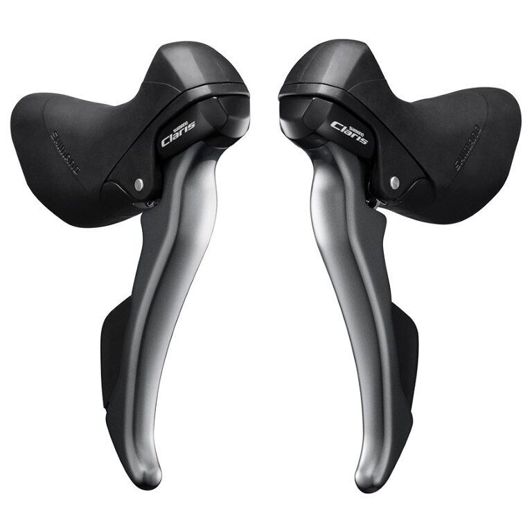 Shimano R2000 Claris Dual Control STI Shifters - 2 x 8 Speed - Black - Sportandleisure.com