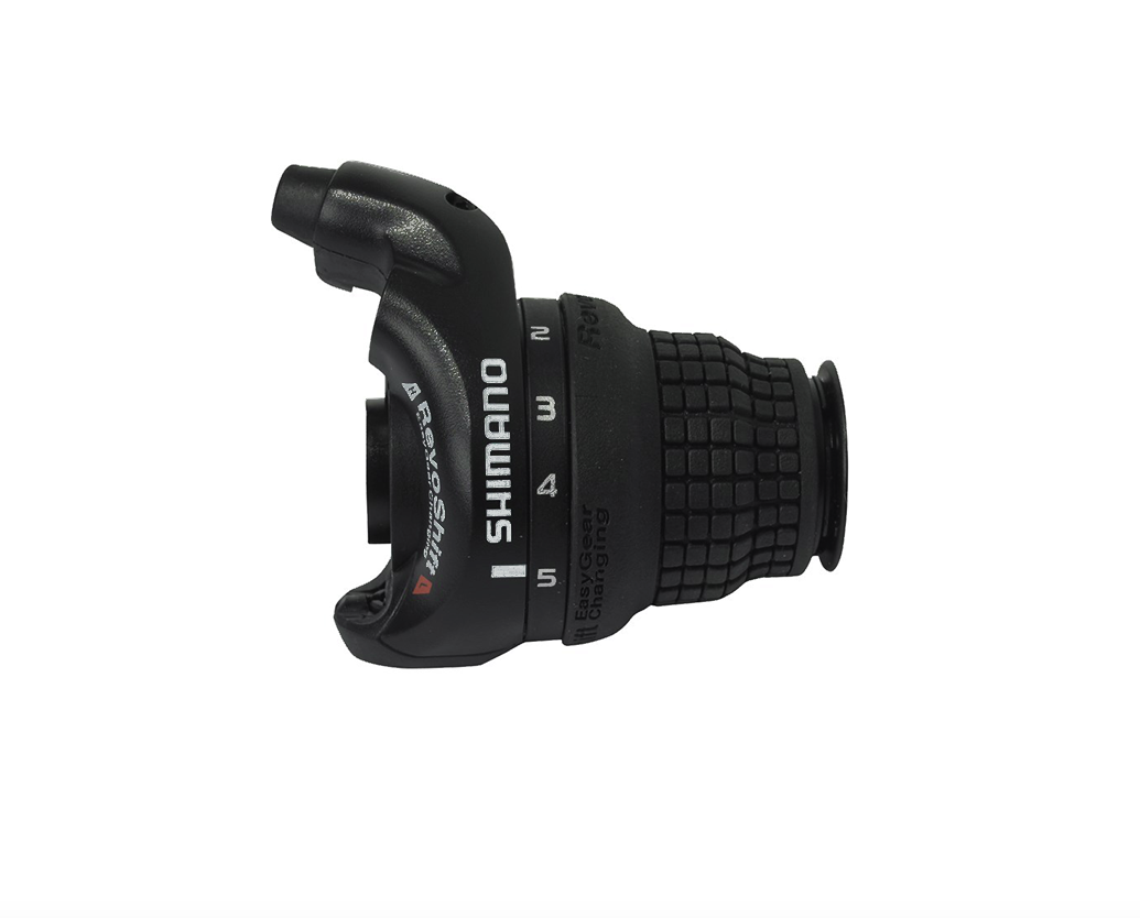 Shimano RS31 Grip Shift Gear Shifter Set - 5 x 3 - Including Gear Wire - Silver - Sportandleisure.com