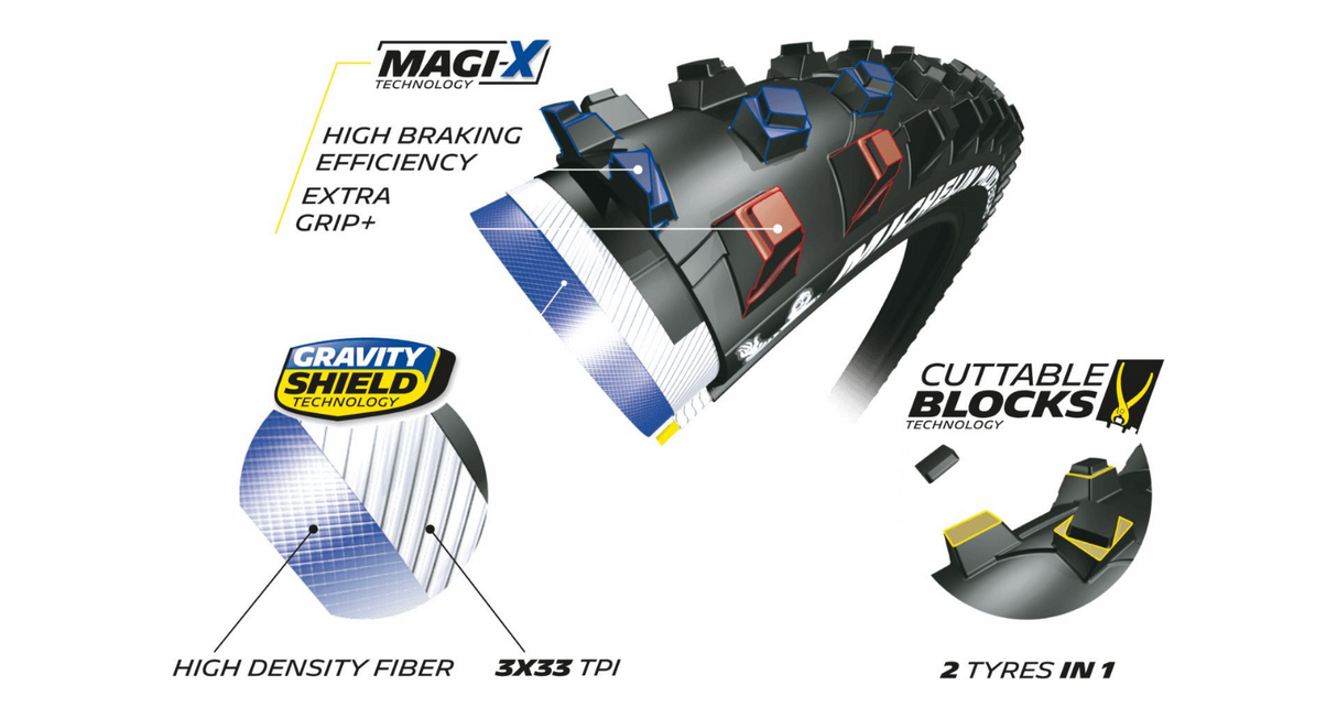 Michelin Mud Enduro Competition Line MTB Tyre 27.5 x 2.25 (584 - 57) - Magix TS - Sportandleisure.com (6968159469722)