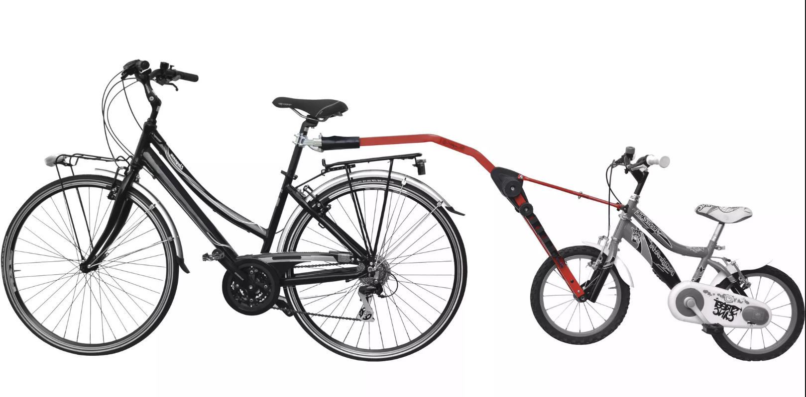 Peruzzo Trail Angel Kids Bicycle Tow Bar Tag Along For 10" - 24" - Red - Sportandleisure.com