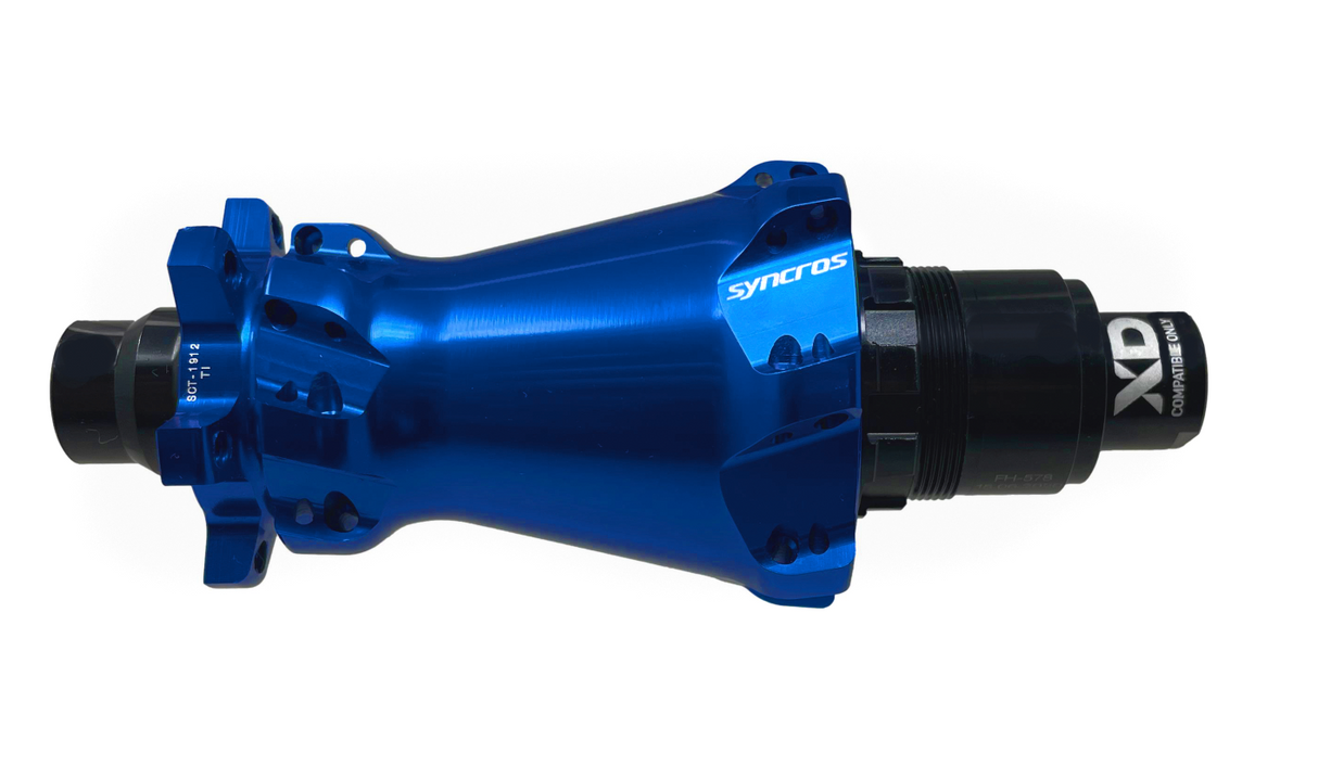 Syncros SCT Boost MTB Hub Set - 28 Hole - SRAM XD Driver - 6 Bolt Disc - Blue - Sportandleisure.com