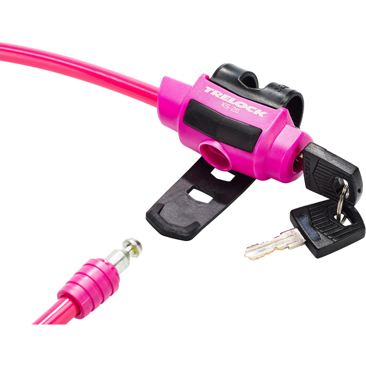 Trelock FIXXGO KS211 Kids Bike / Scooter Lock - 75cm x 10mm - Pink - Sportandleisure.com (7452843409665)
