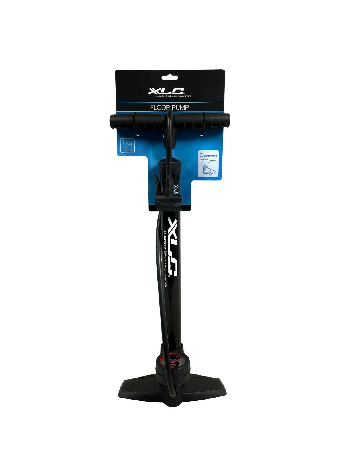 XLC Delta Track Pump With Gauge - Black - Sportandleisure.com (7484975350017)