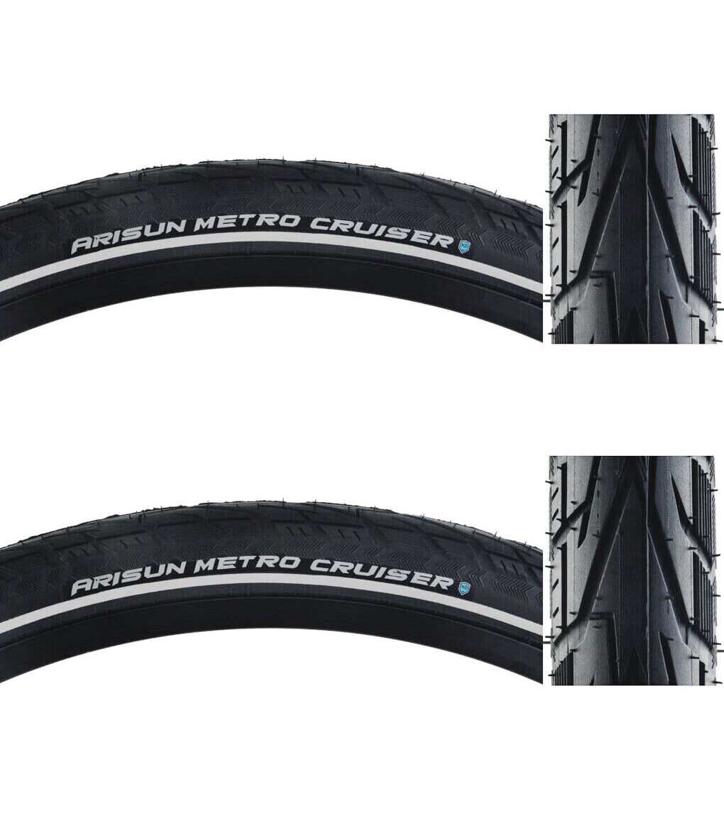 Arisun Metro Cruiser Reflective Hybrid Tyre 700 x 40 - Kevlar Puncture Protection - Sportandleisure.com