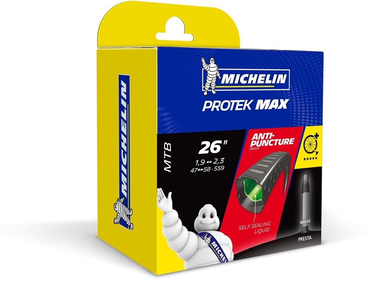 Michelin Protek Max Anti Puncture Inner Tube - 26 x 1.9 - 2.3" - Presta - Sportandleisure.com