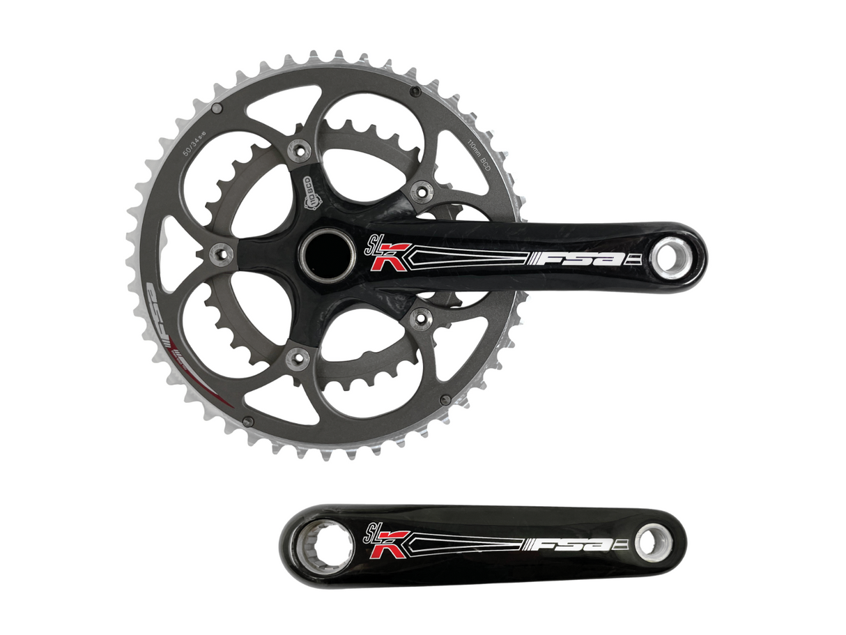 FSA SLK MegaExo 10 x 3 Carbon Road Bike Crankset - 53/39/30T - 165mm Crank Arm - Sportandleisure.com