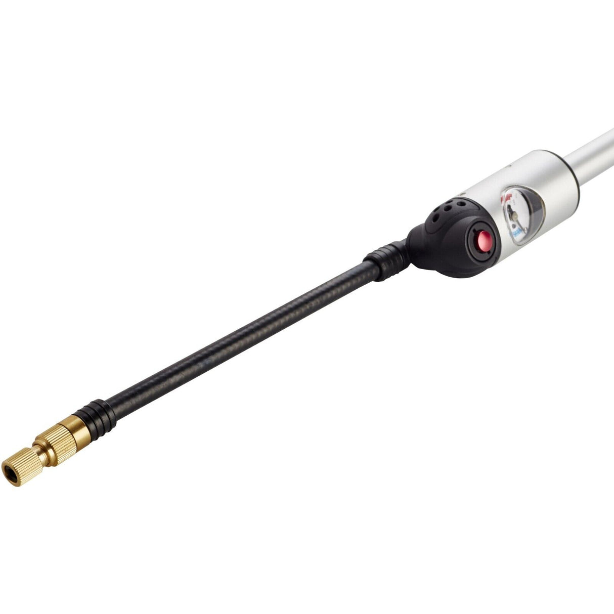 XLC PU-A04 Dual Valve Mini Pump With Gauge - Silver - Sportandleisure.com