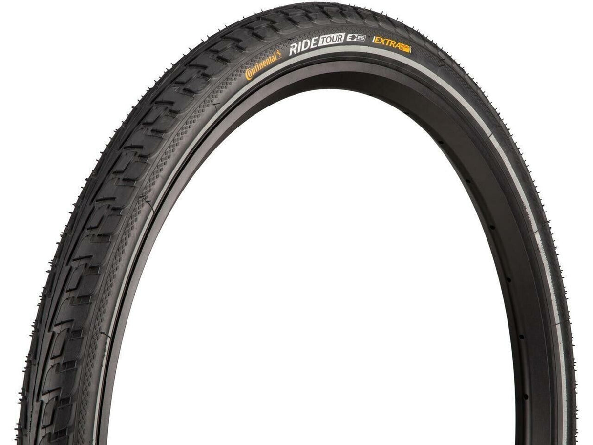 Continental 700 x 28c Ride Tour Reflective Tyre - Black - Sportandleisure.com