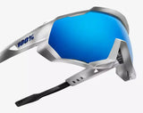 100% Speedtrap HiPER Mirror Lens Sunglasses  - Matt White/Blue Lens - Sportandleisure.com