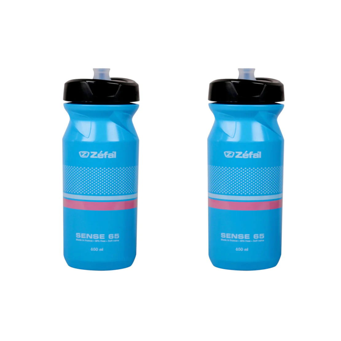 Zefal Sense Soft 65 Water Bottle - 650 mL (Pack of 2) - Sportandleisure.com