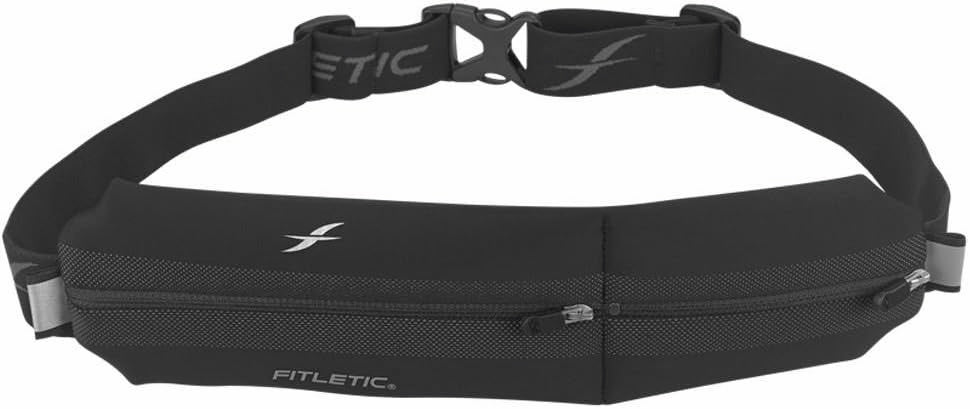 Fitletic Neo II Double Pouch Running Belt Black Sport Leisure
