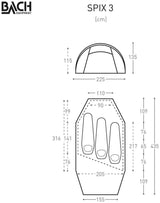 Bach SPIX 3 Person Expedition Tent / Adventure / 4  Season  Tent - Orange