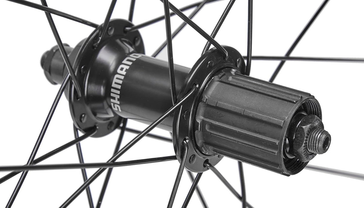Shimano RS100 700c Clincher Quick Release Rim Brake Wheelset – 9/10/11 Speed
