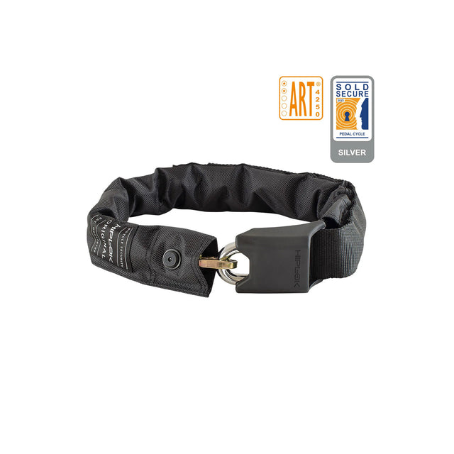 Hiplok Original Wearable Chain Lock - Black - Sold Secure Silver
