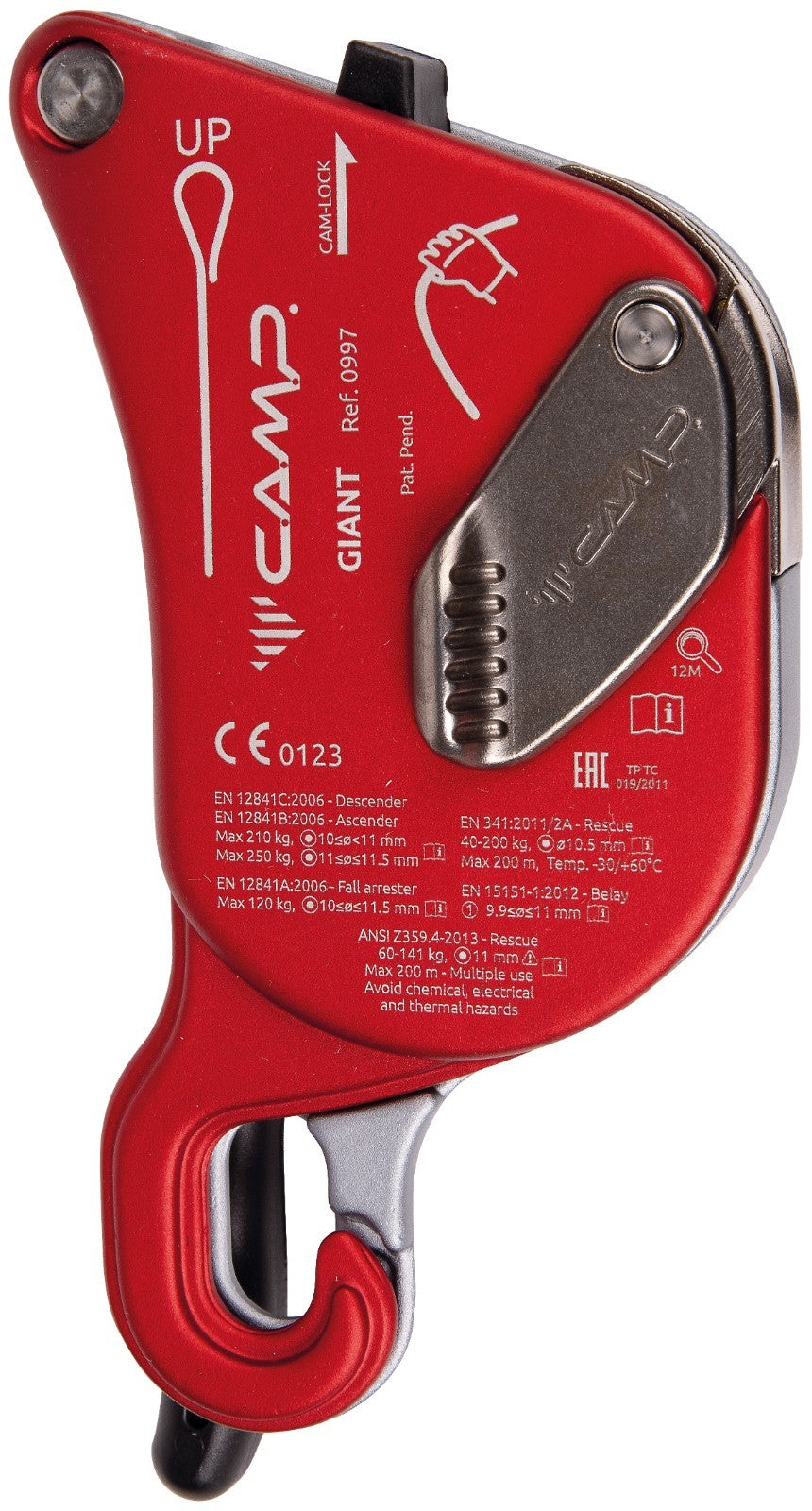 Camp 0997 Giant Climbing Mechanical Device / Multifunctional Descender - Red