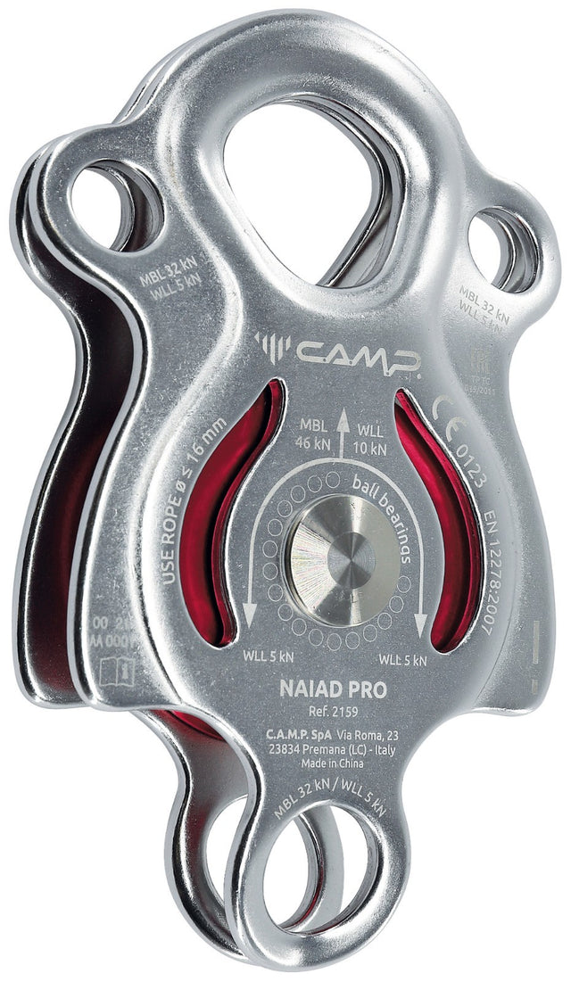 Camp 2159 Naiad Pro Climbing / Lifting Pulley - Silver